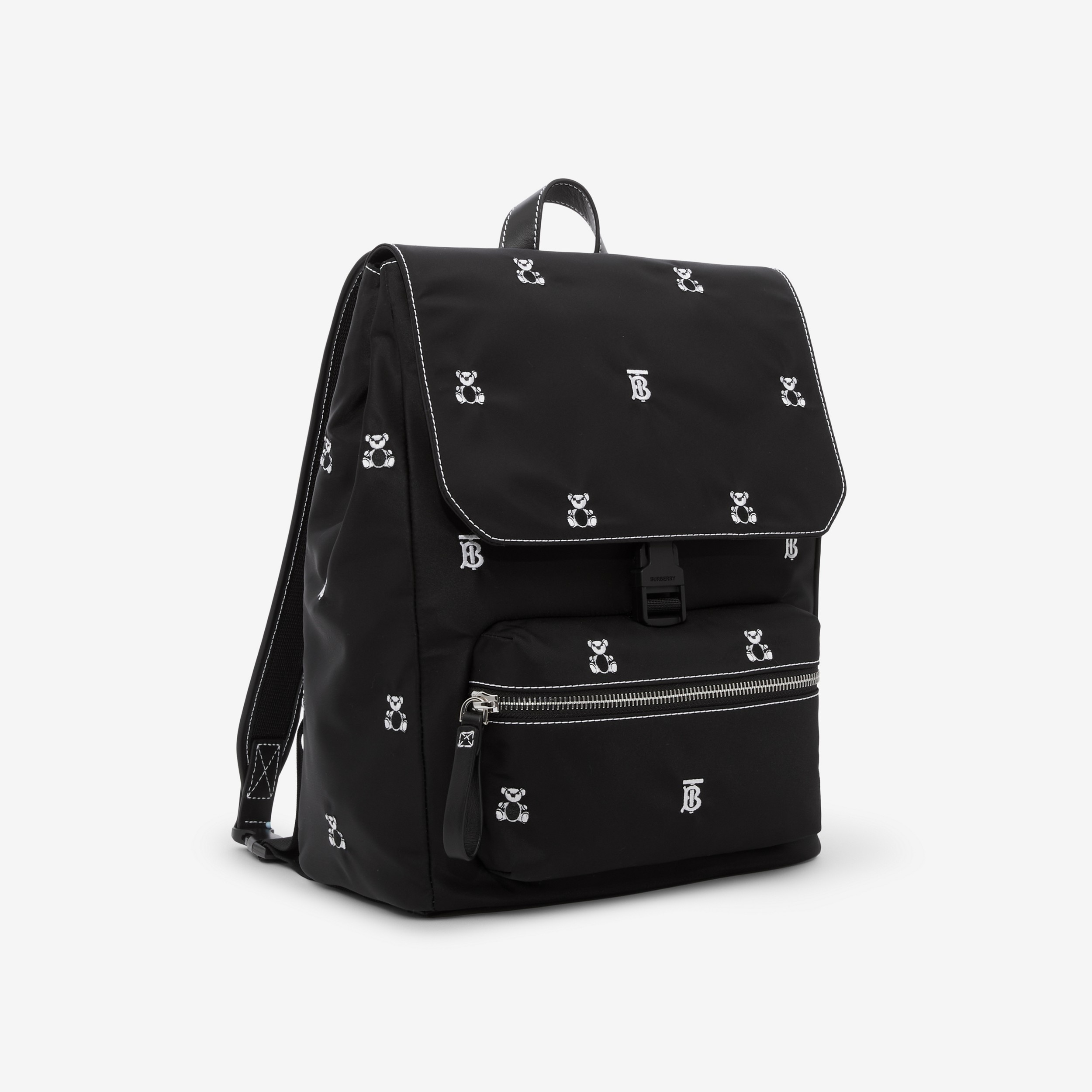 Embroidered Thomas Bear Nylon Backpack in Black - Children | Burberry® Official - 2