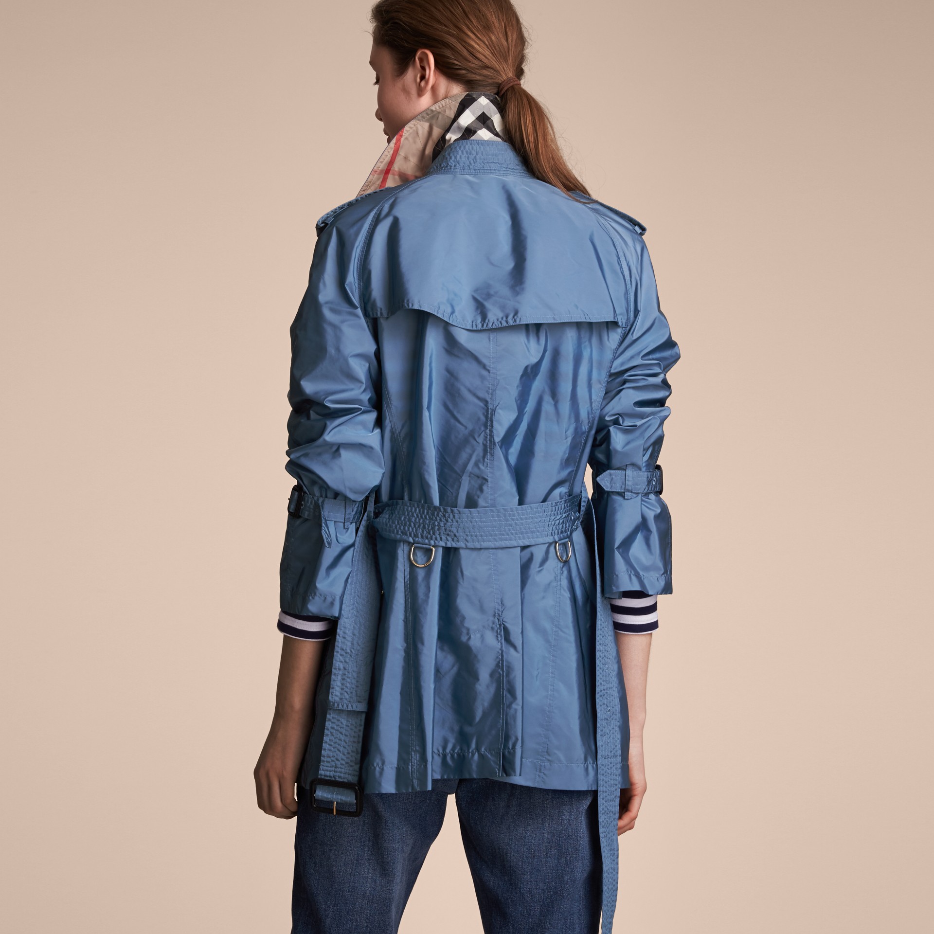 40 Off Select Men S Coats Outerwear Showerproof Trench Coat Pale Grey Gallery Image 4