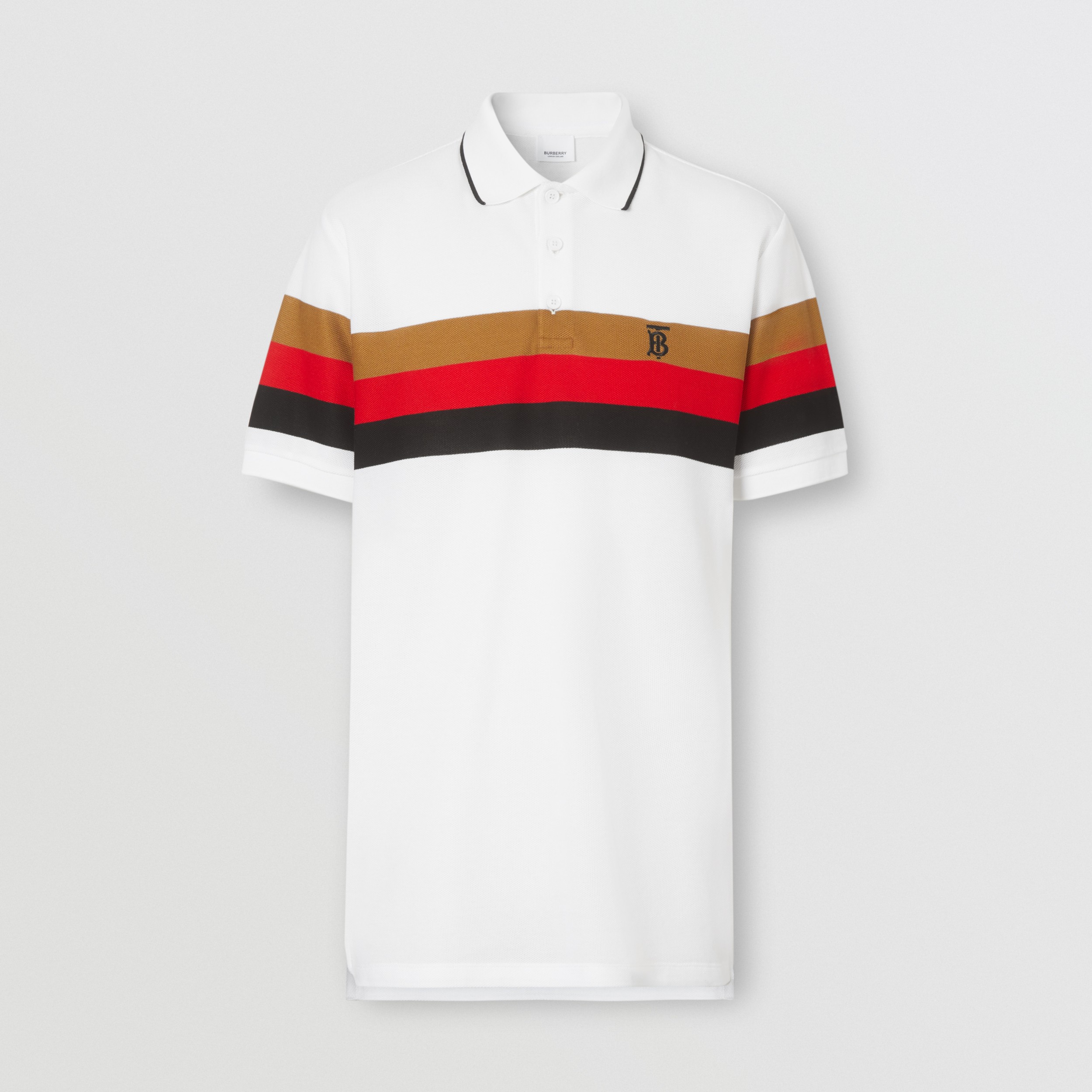 striped cotton polo shirt