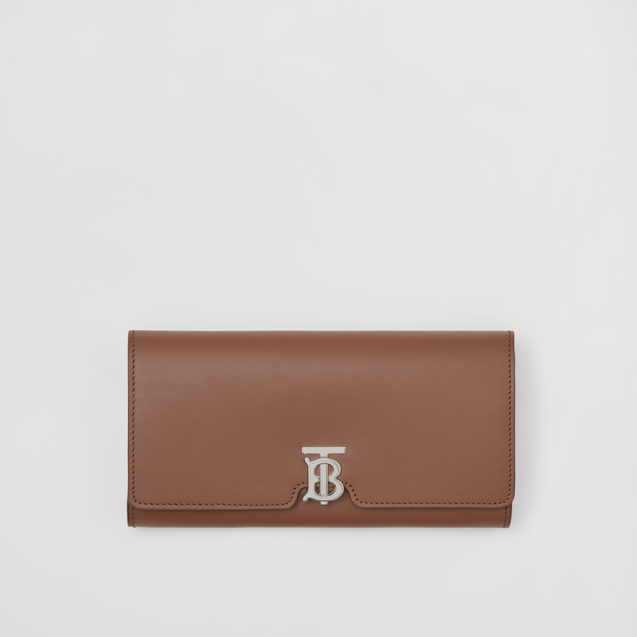 Leather TB Continental Wallet in Malt Brown - Women | Burberry® Official - 1