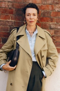 Shot of Actress Olivia Coleman wearing Burberry Trench Coat