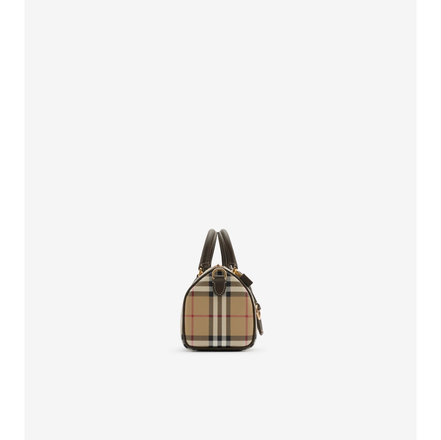 Mini Check Bowling Bag in Military Women Burberry® Official
