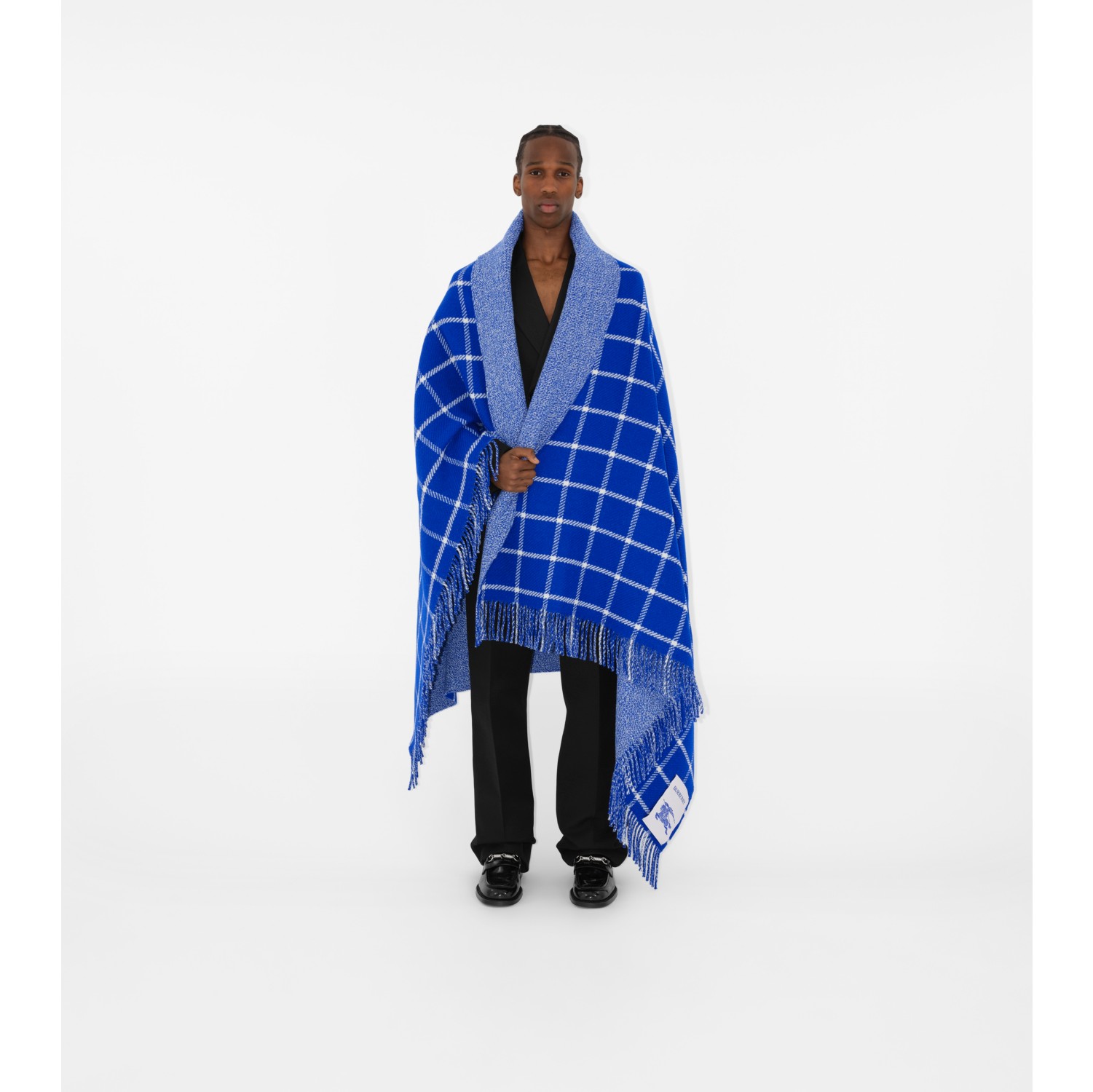 Check Wool Blanket in Knight Burberry® Official