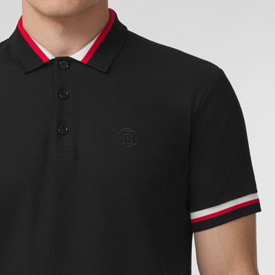 burberry monogram motif polo shirt