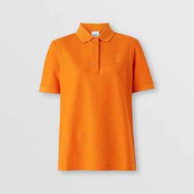 orange burberry polo shirt