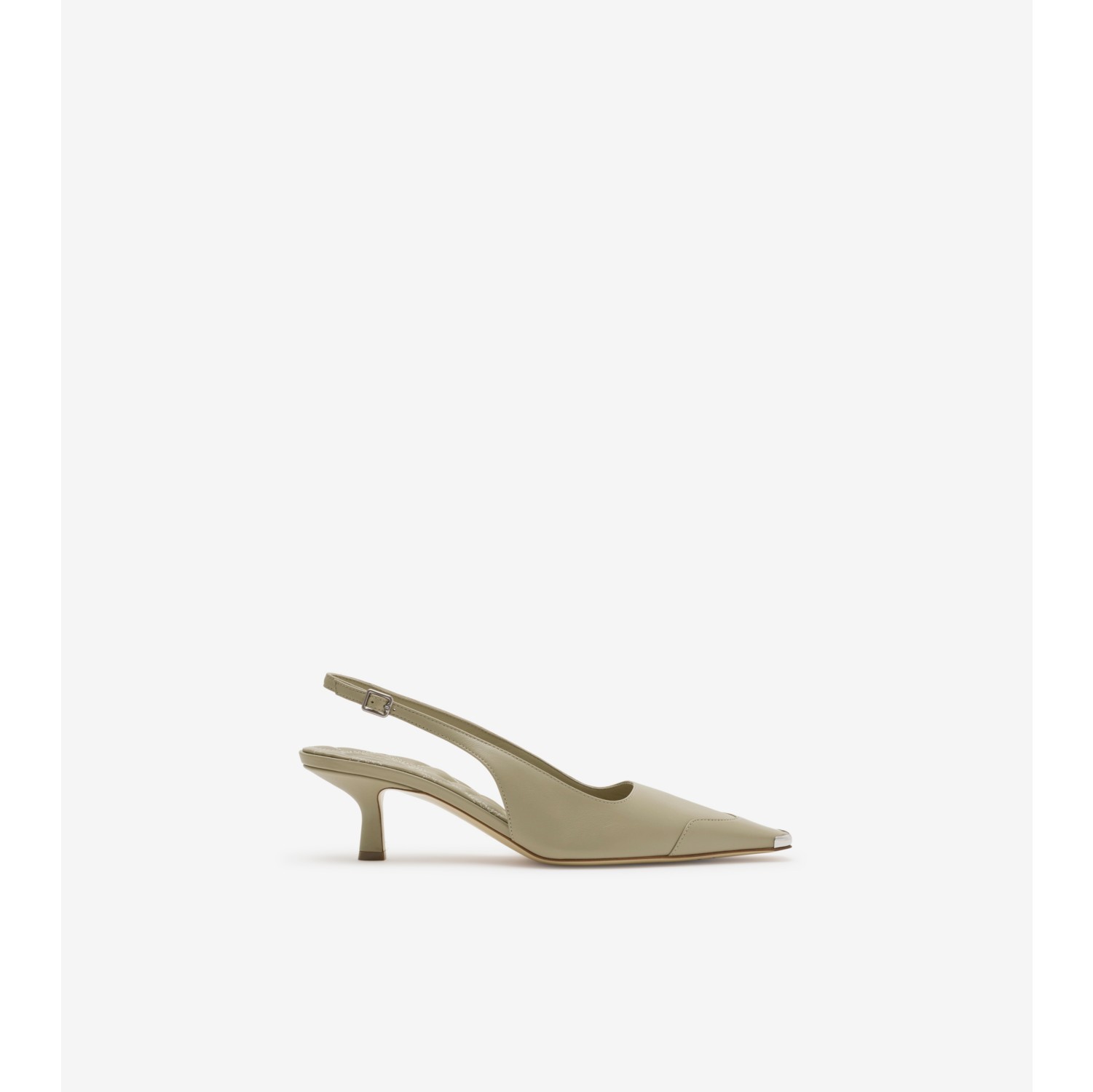 Scarpins slingback Chisel de couro