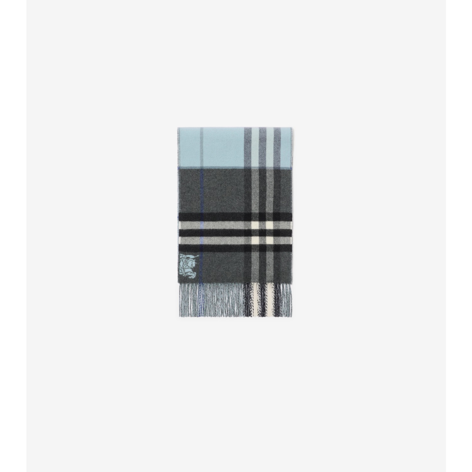 Contrast Check Cashmere Scarf