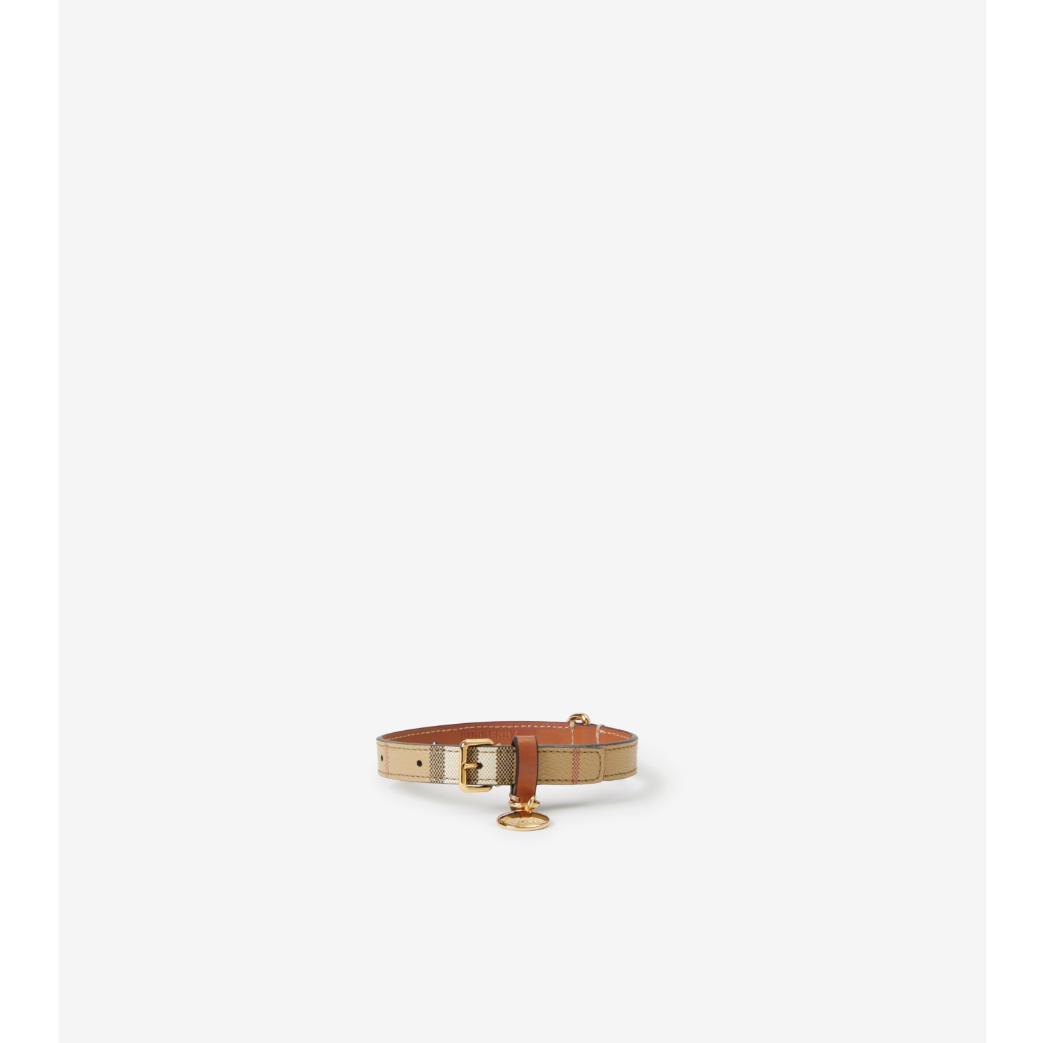 Burberry Checks Leather Dog Collar