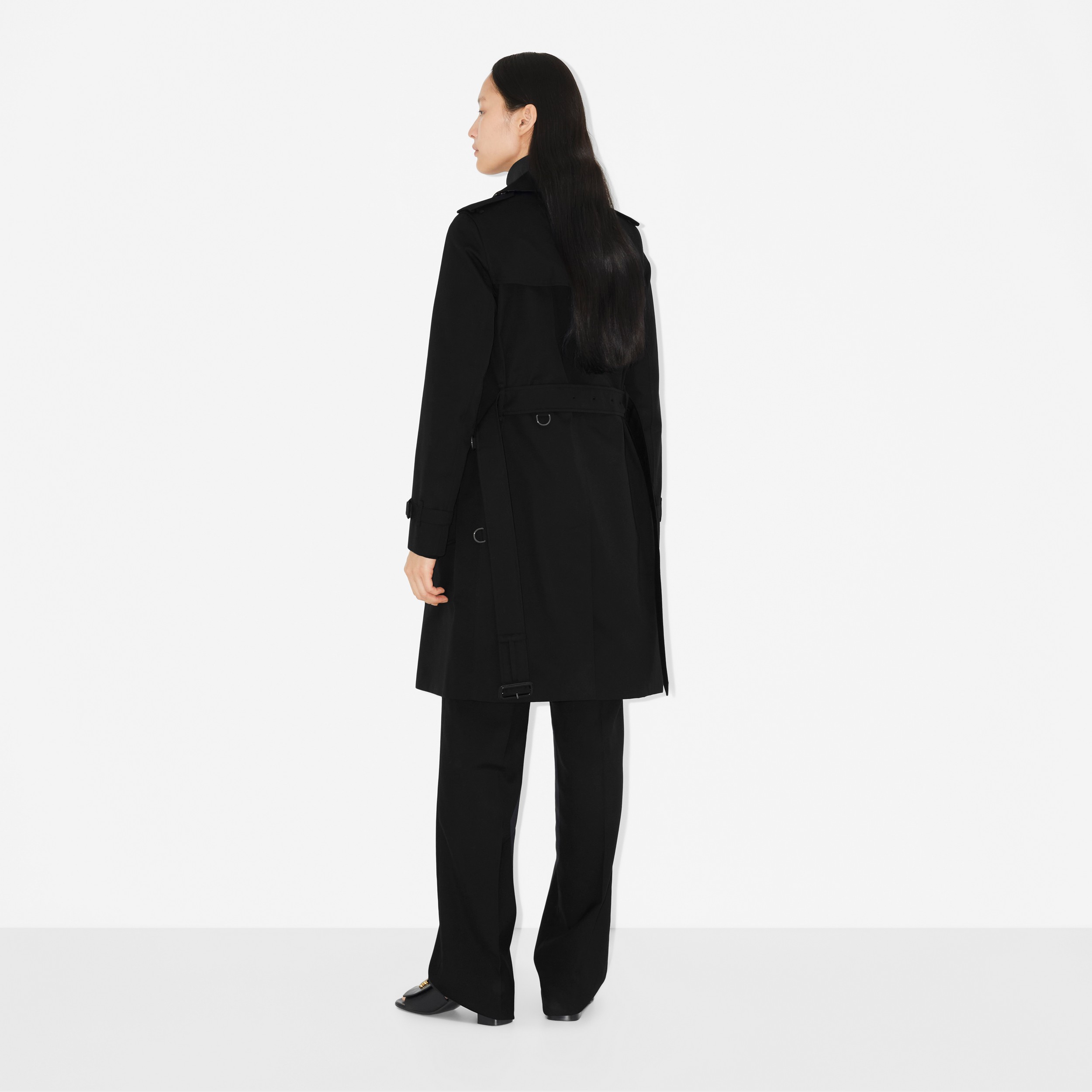 Mid-length Kensington Heritage Trench Coat in Black - Women | Burberry® Official - 4
