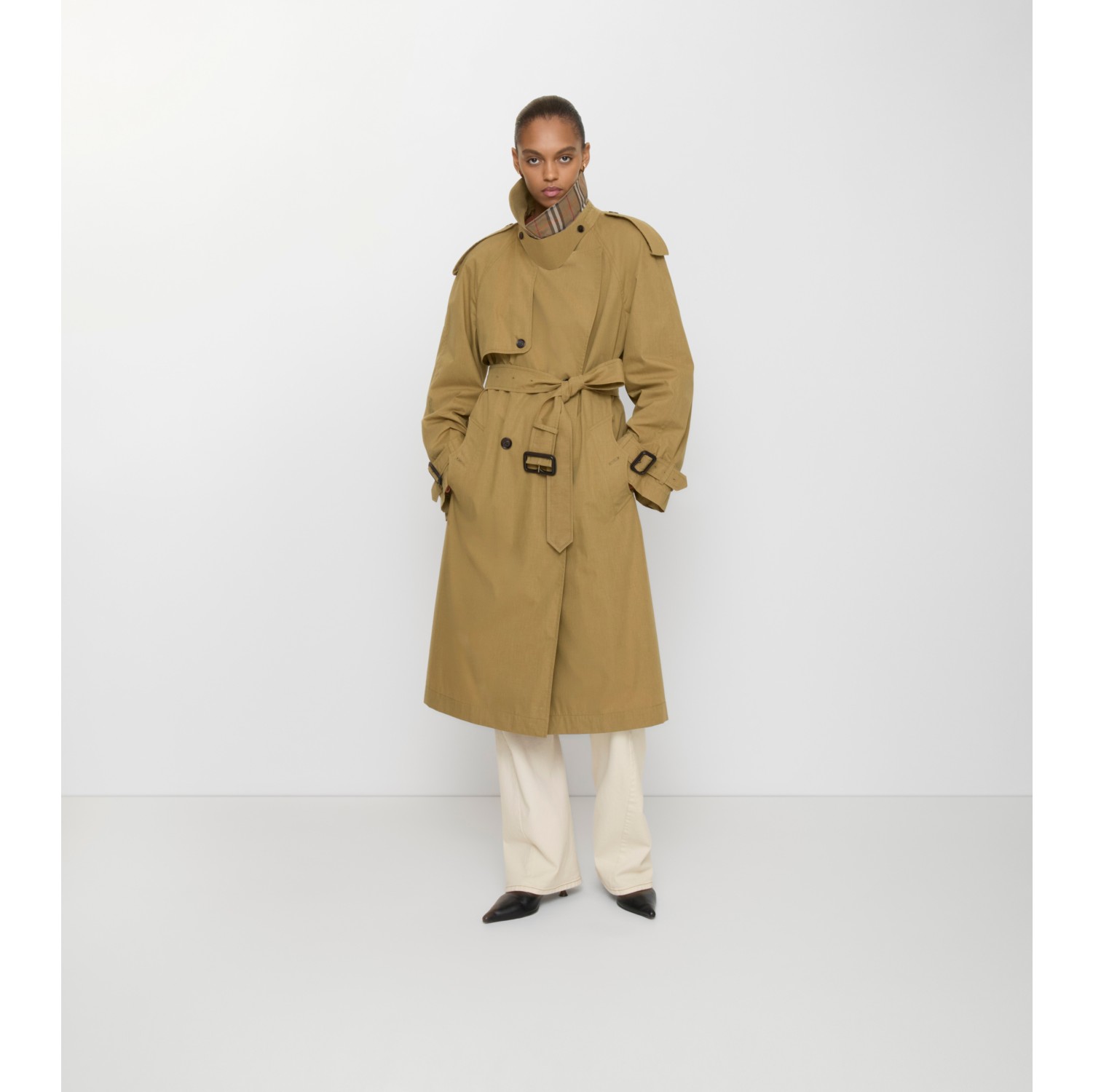 ロング キャンバス フィッツロヴィア トレンチコート ウィズ