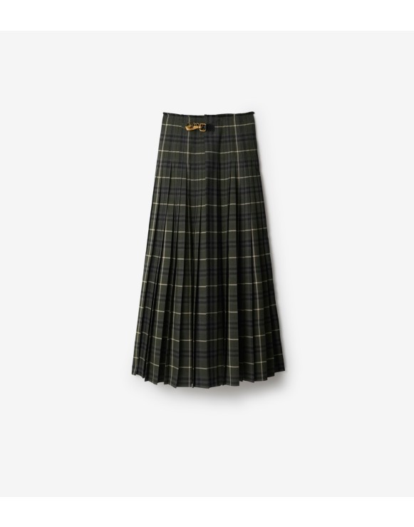 Check Wool Blend Kilt