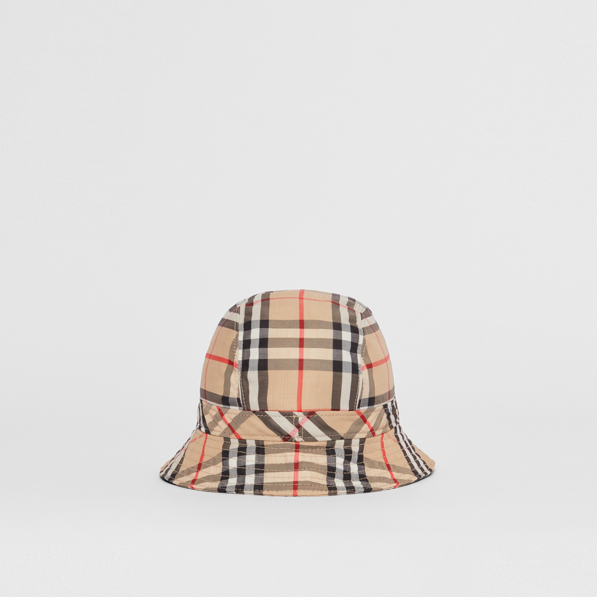 burberry beige vintage check bucket hat