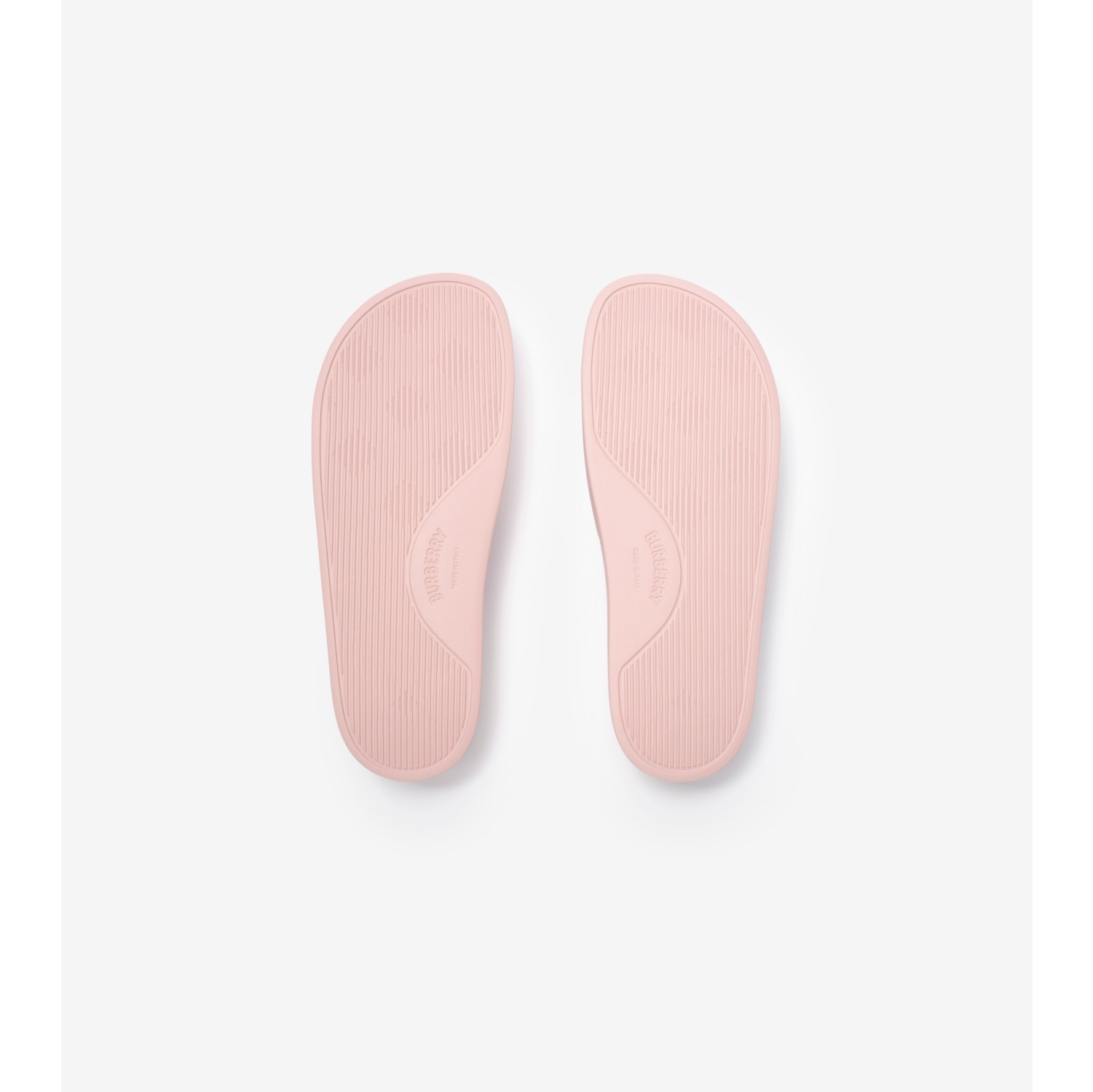 Logo Slides in Candy pink/dove beige - Women | Burberry® Official