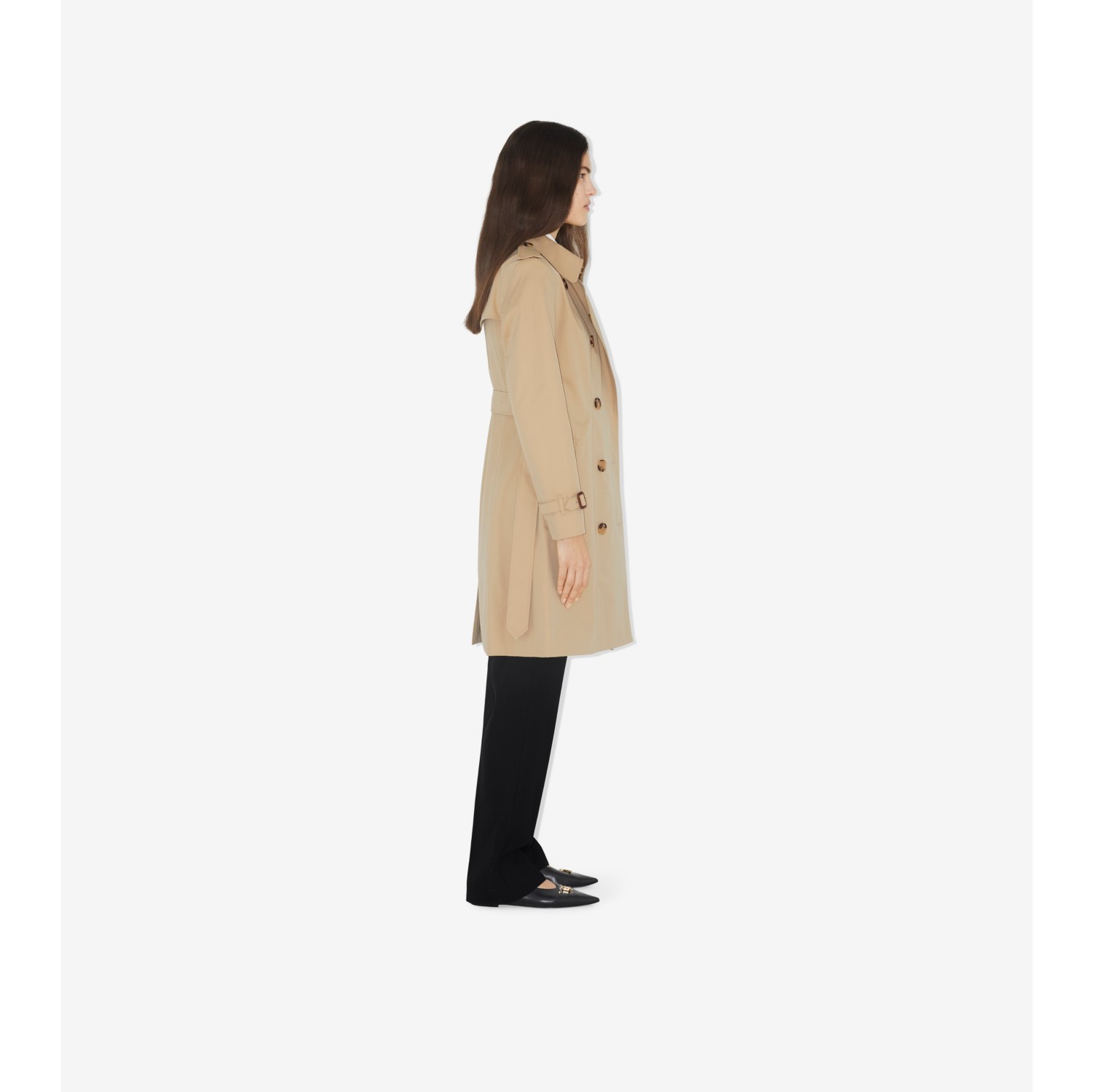 The Mid-length Chelsea Heritage Trench Coat in Honey - Men, Cotton  Gabardine