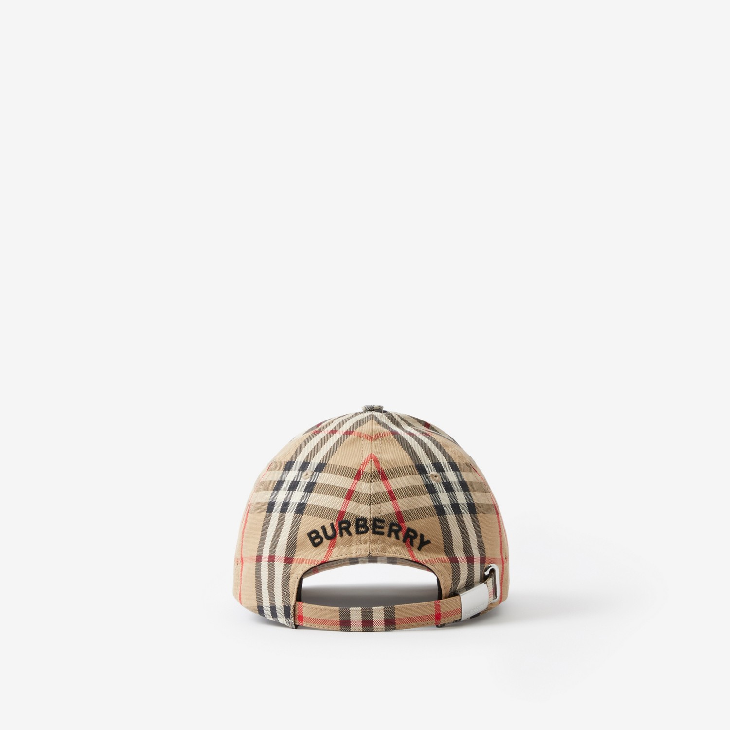 Vintage 格纹刺绣徽标棉质棒球帽 (典藏米色) | Burberry® 博柏利官网