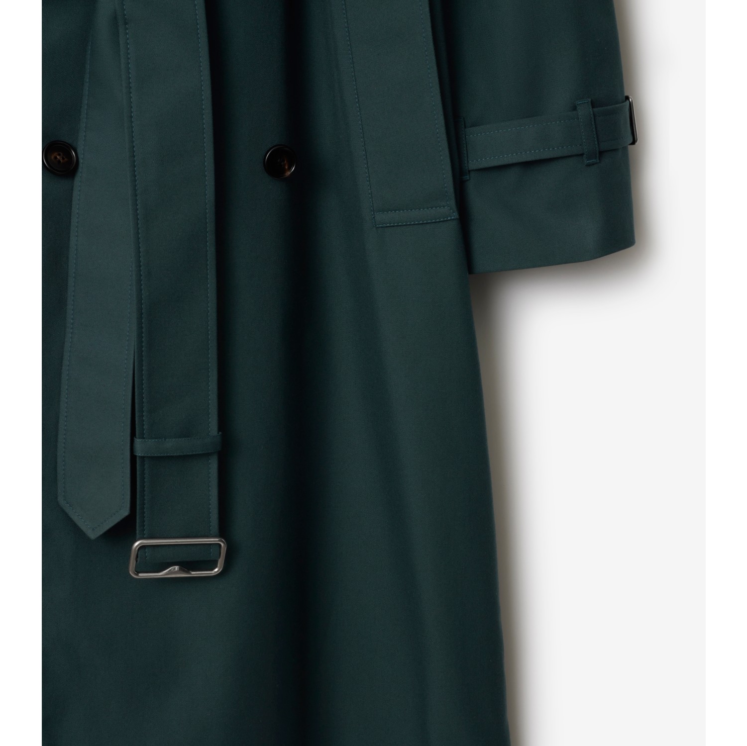 Langer Baumwollmisch-Trenchcoat