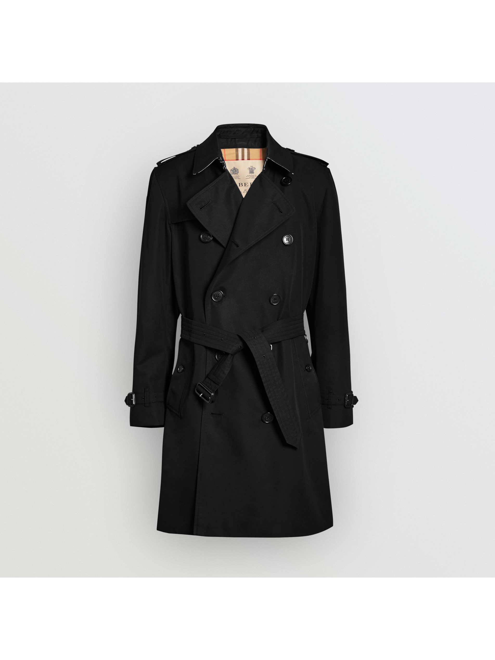 肯辛顿版型 - heritage trench 风衣 (黑色) | burberry 博柏利