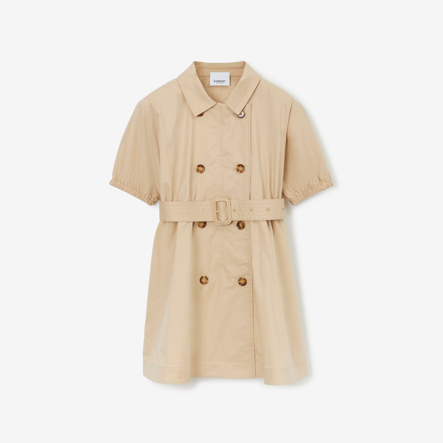 Stretch Cotton Trench Dress in Soft Fawn | Burberry® Official