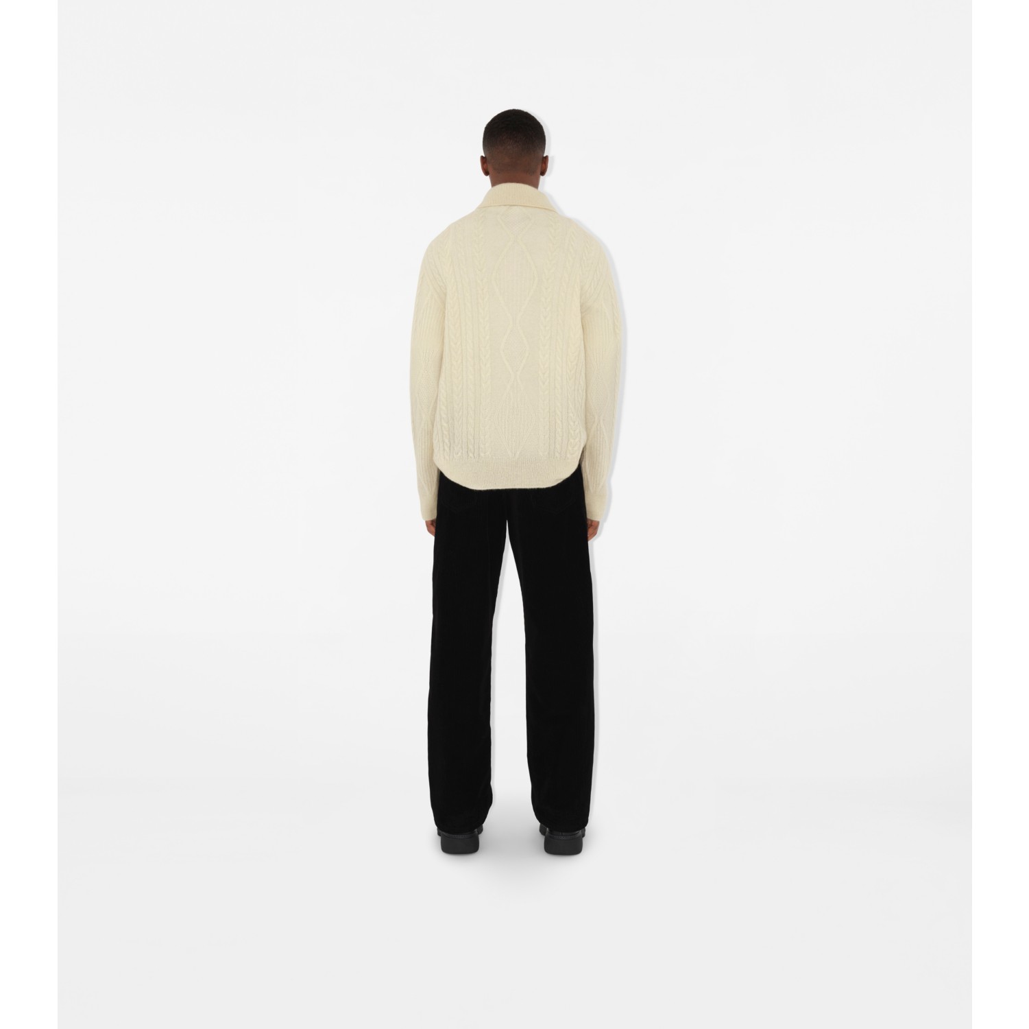 Aran Wool Blend Polo Shirt