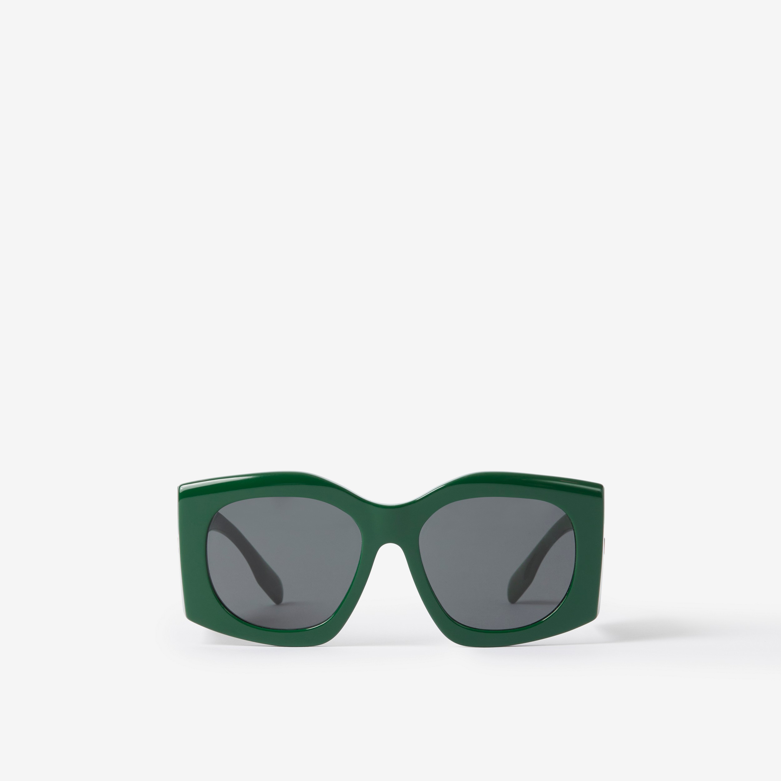 大号几何框太阳眼镜 (暗绿色) - 女士 | Burberry® 博柏利官网 - 1