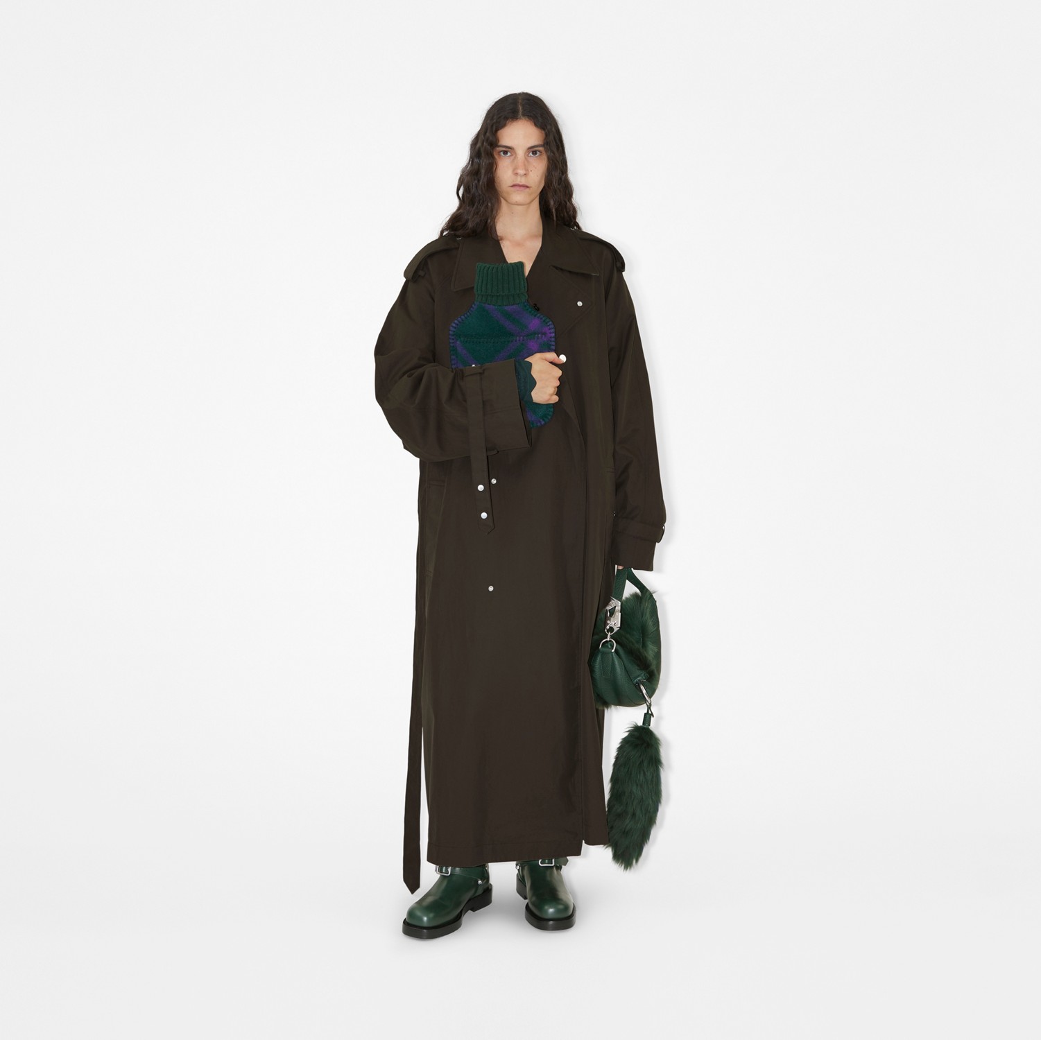 Long Kennington Trench Coat in Otter - Women | Burberry® Official
