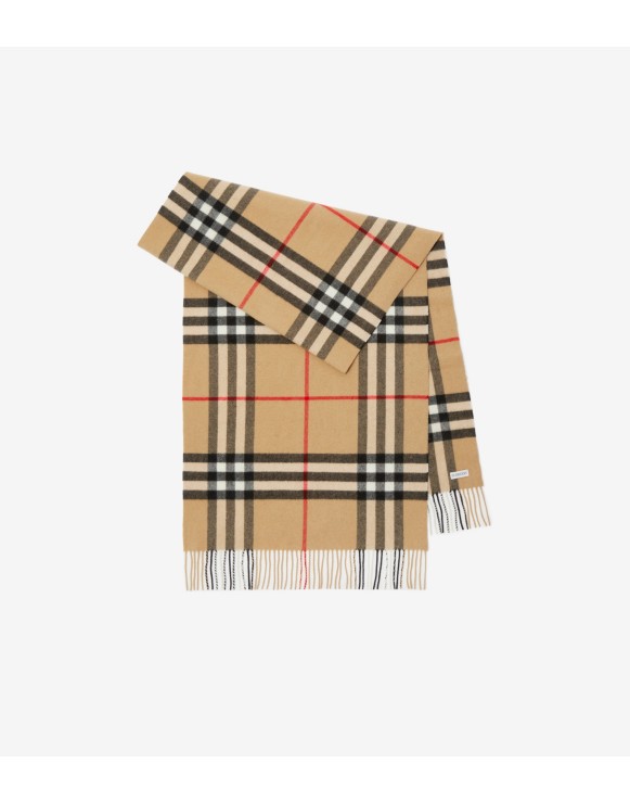 Cachecol de cashmere Check em formato largo