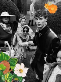 Burberry Highgrove Burberry Campaign featuring all models and flower drawings