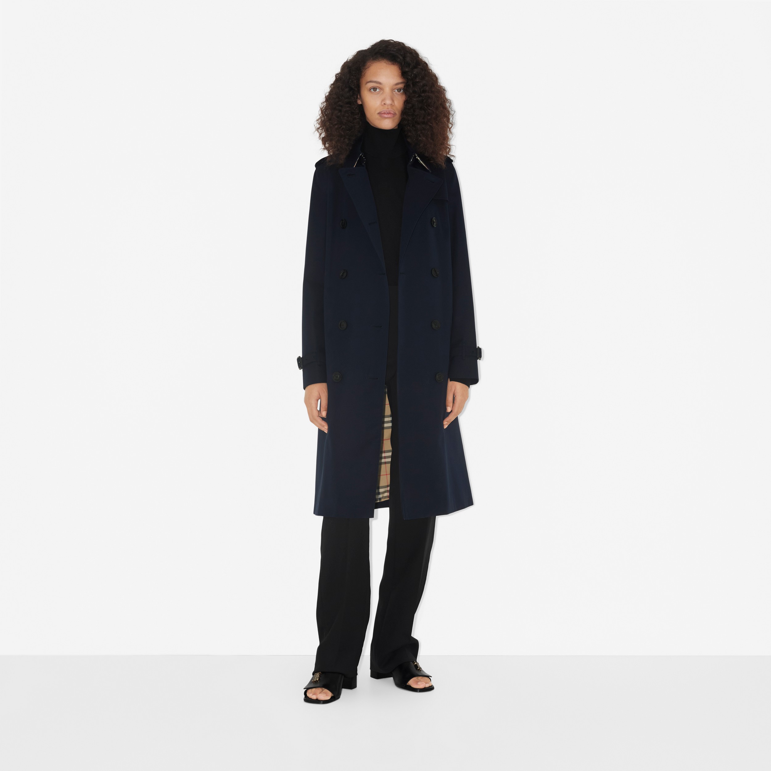 Trench coat Heritage largo de corte Kensington (Azul Penumbra) - Mujer | Burberry® oficial - 2