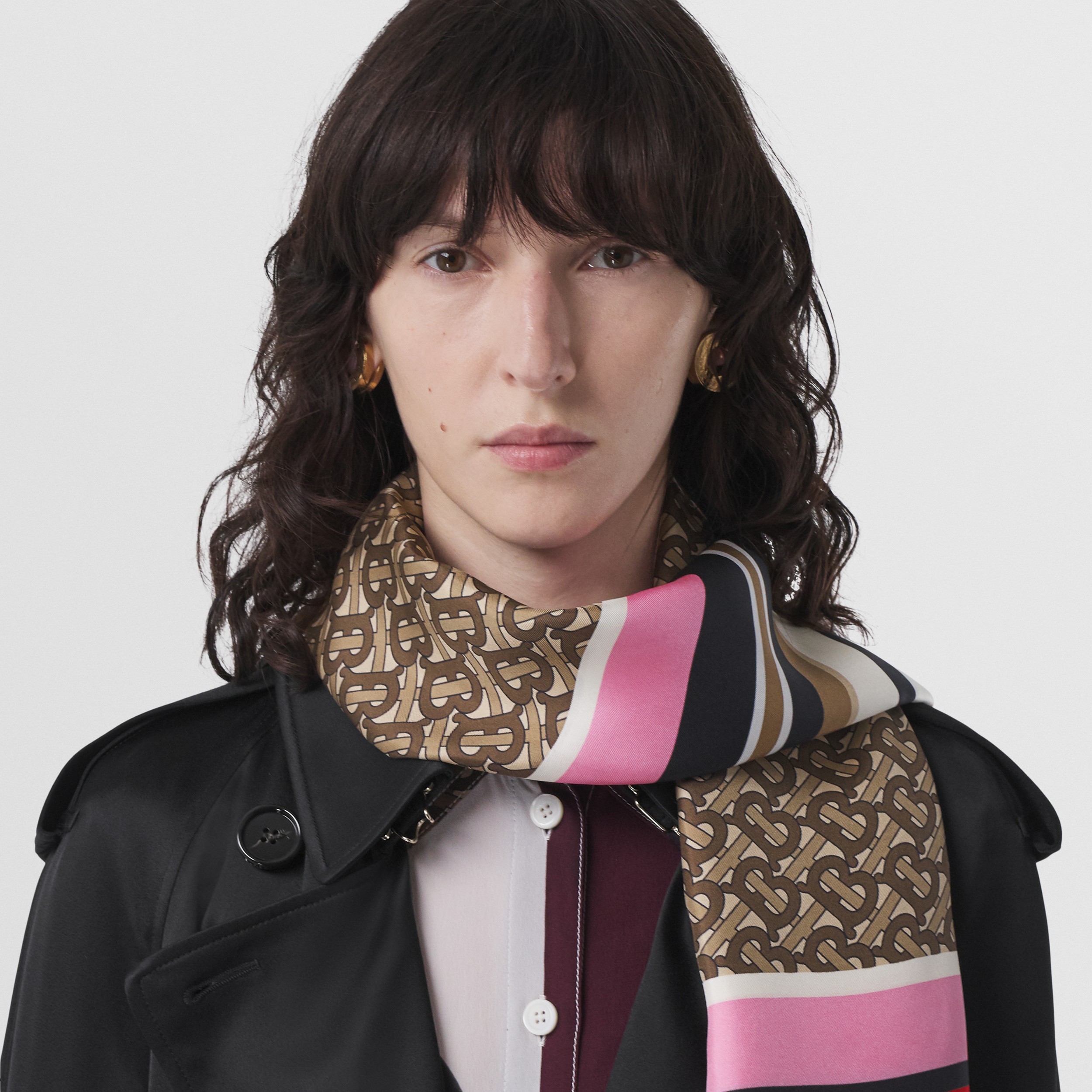 Montage Print Silk Scarf in Multicolour | Burberry® Official - 3