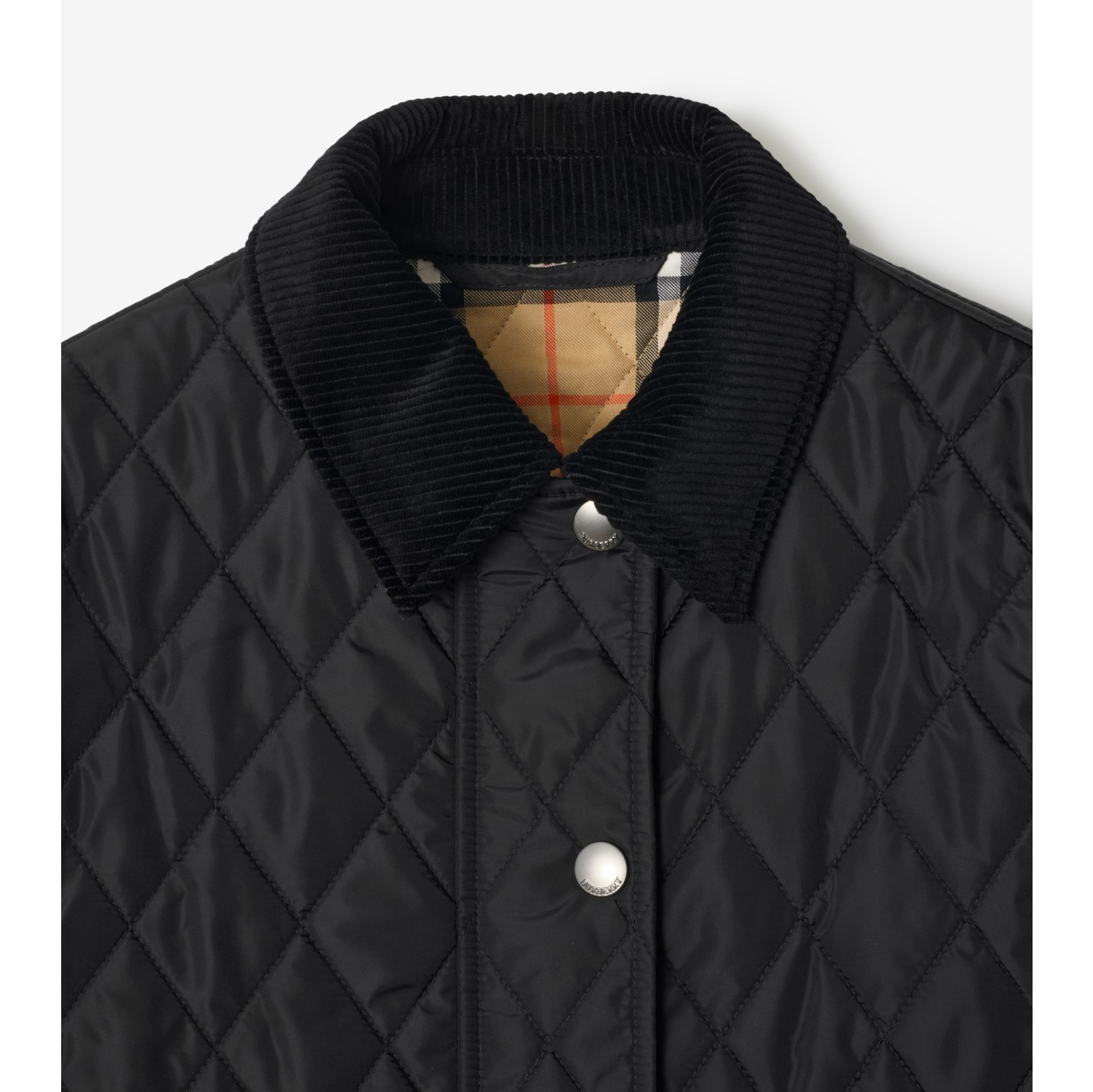 Giacca cropped in nylon trapuntato
