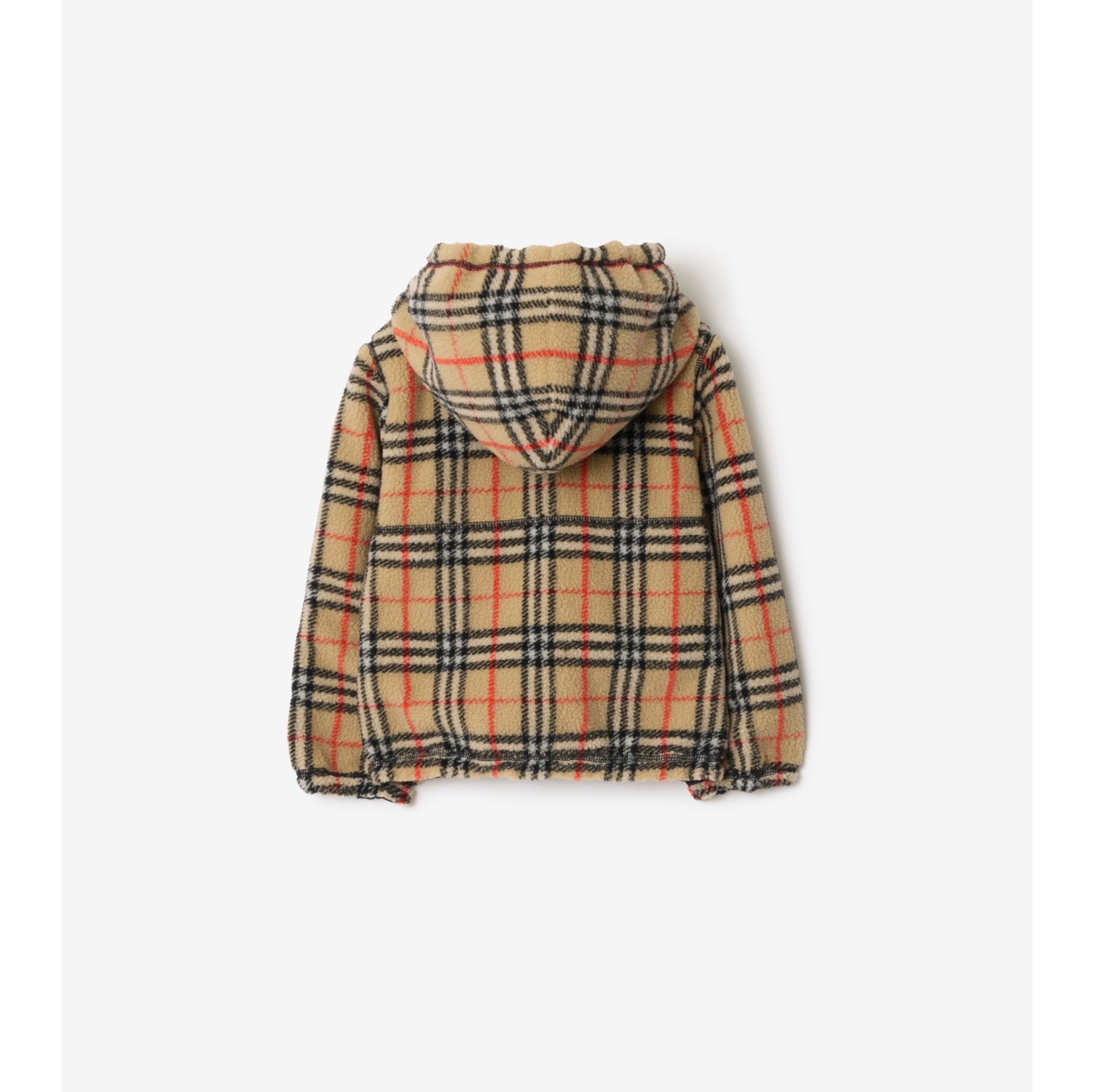 Reversible Check Fleece Hooded Jacket