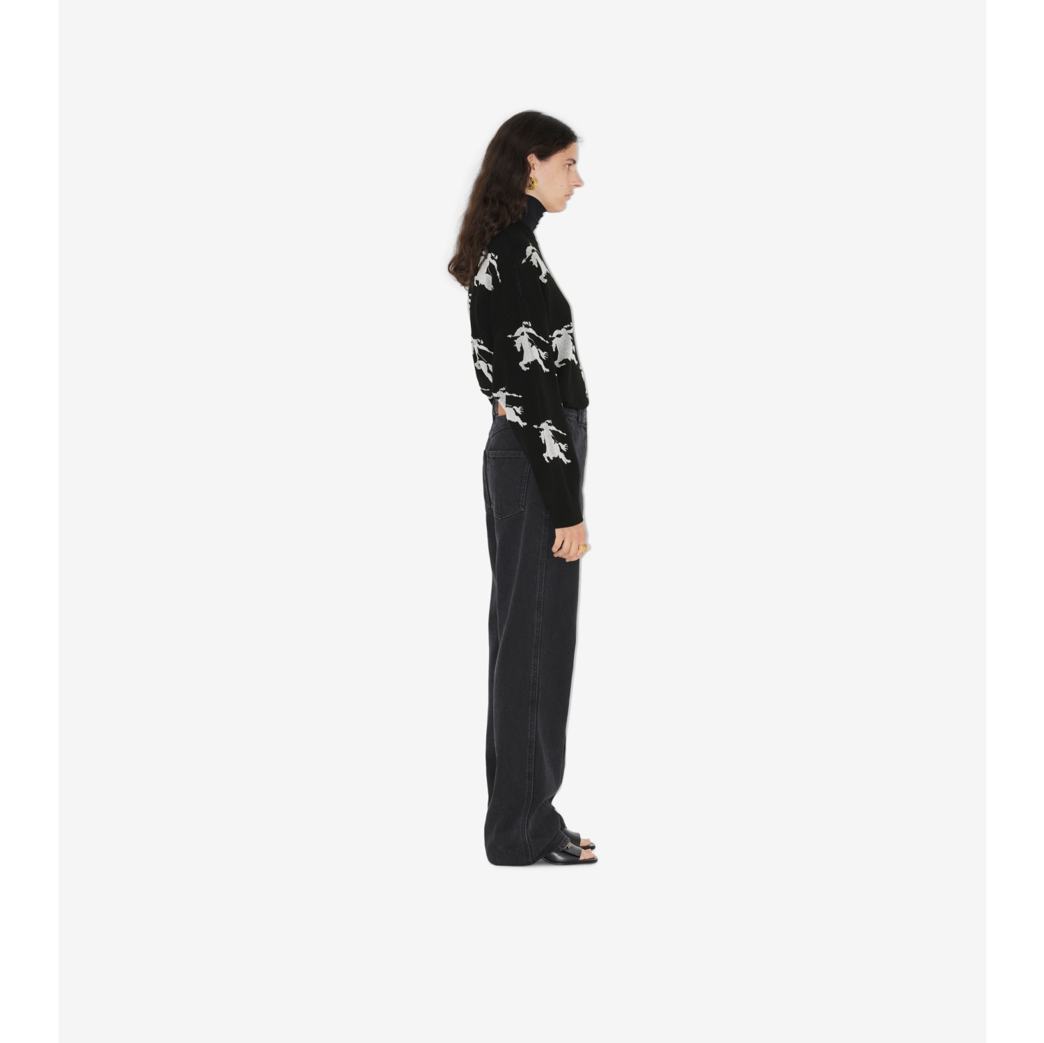Burberry - ekd-embroidered cotton track pants - women - dstore online