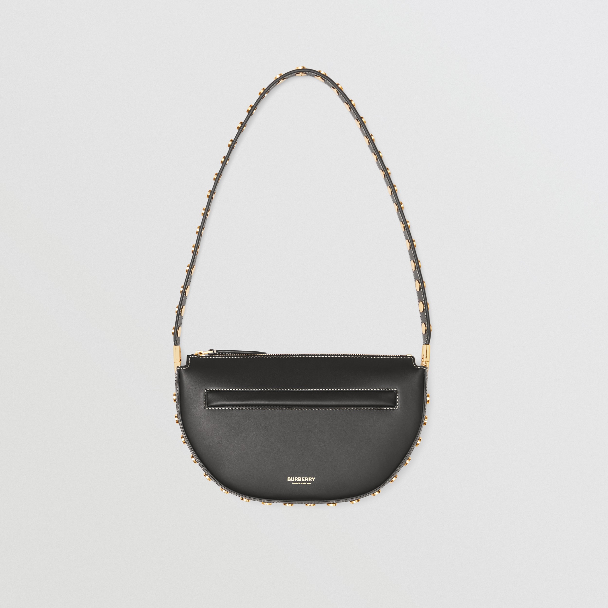 Mini Leather Zip Olympia Bag in Black - Women | Burberry® Official - 1