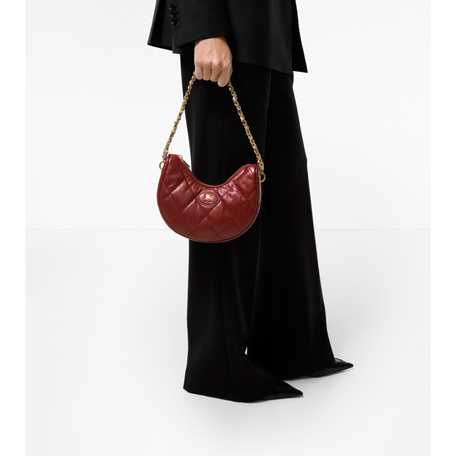 Horseshoe Chain Bag in Ruby red - Women, Leather | Burberry® Official