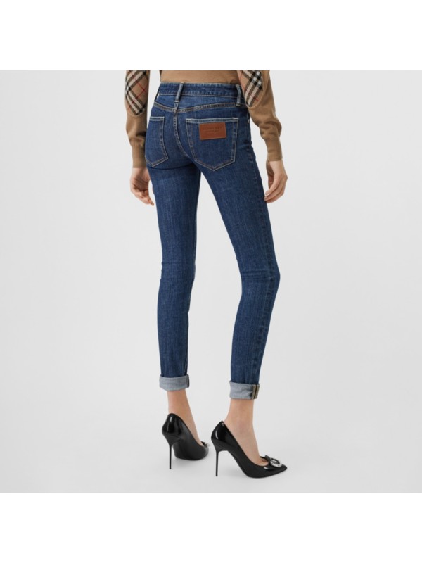 Skinny Fit Japanese Denim Jeans In Blue Women Burberry Hong Kong 