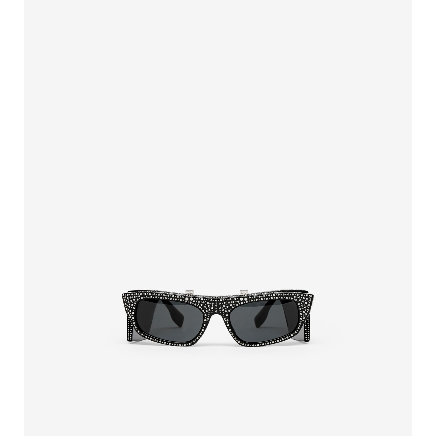 Crystal Flip-up Cat-eye Frame Palmer Sunglasses in Metal grey - Women | Burberry® Official