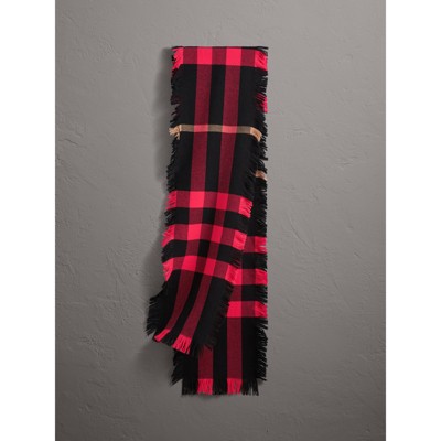 burberry double fringe scarf