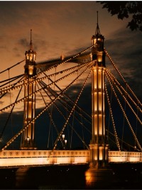 Shot of Battersea Bridge in London