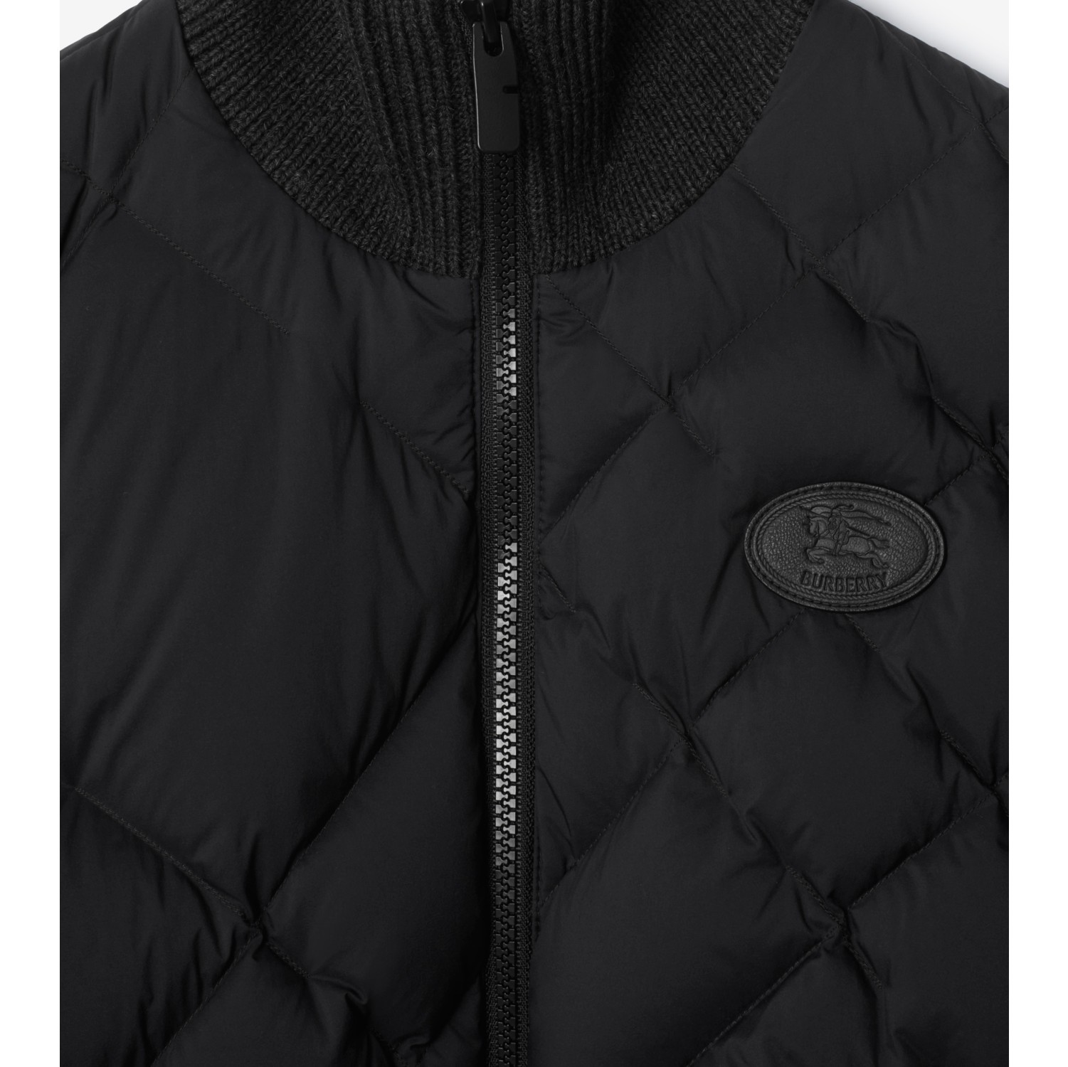 Check-stitch Nylon and Wool Jacket