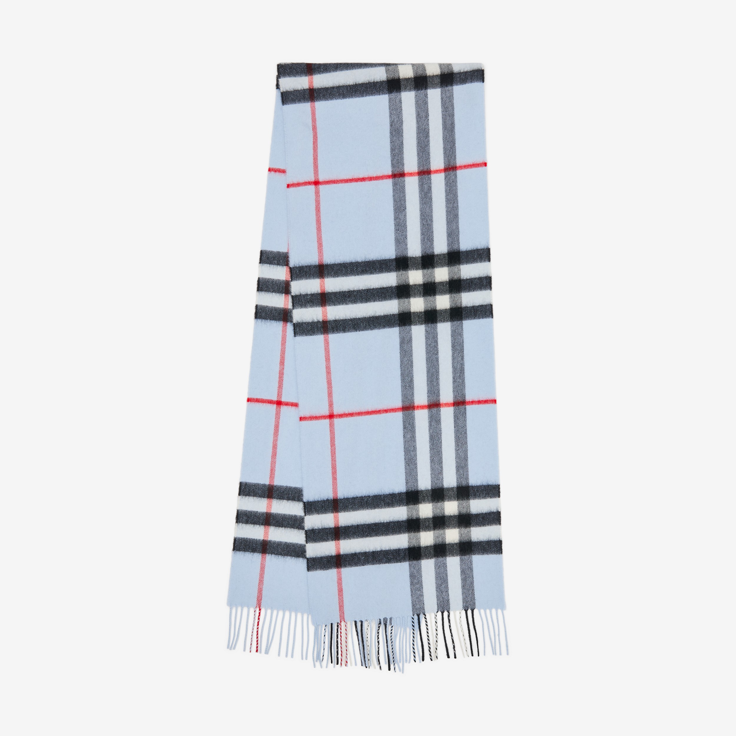 Check Cashmere Scarf in Pale Blue | Burberry® Official - 1