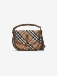 Burberry Small B Clip Messenger Bag in Sand