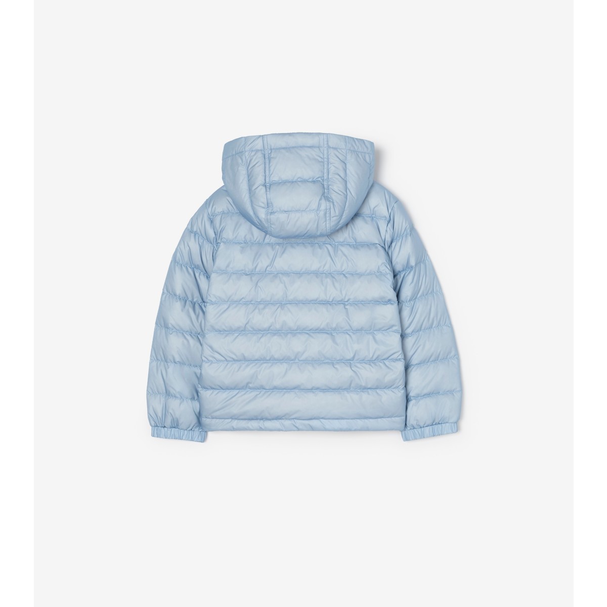  Check er-tape Nylon Hooded Puffer Jacket