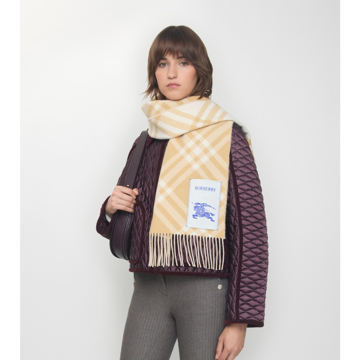  Check Cashmere Scarf