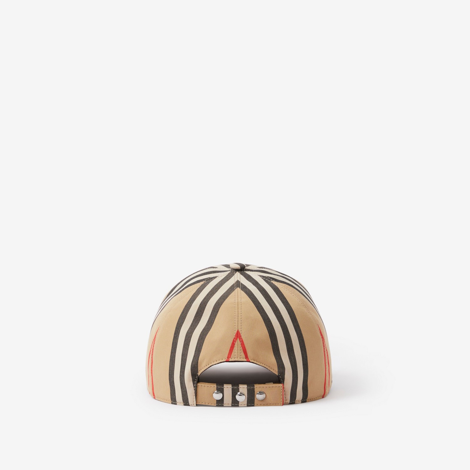 专属标识装饰标志性条纹棉质棒球帽 (典藏米色) | Burberry® 博柏利官网