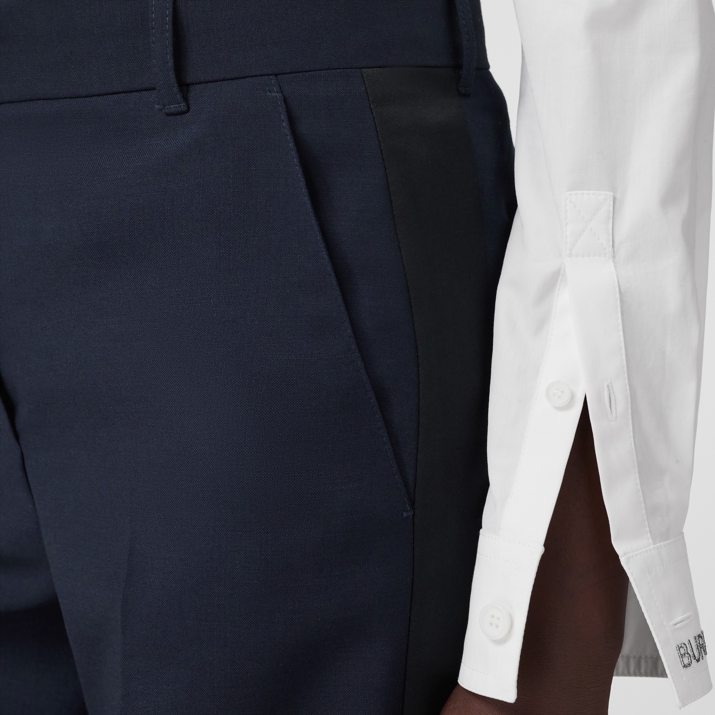 Mohair Wool Tailored Trousers – Exclusive Capsule Collection in Dark Charcoal Blue - Women | Burberry® Official - 2