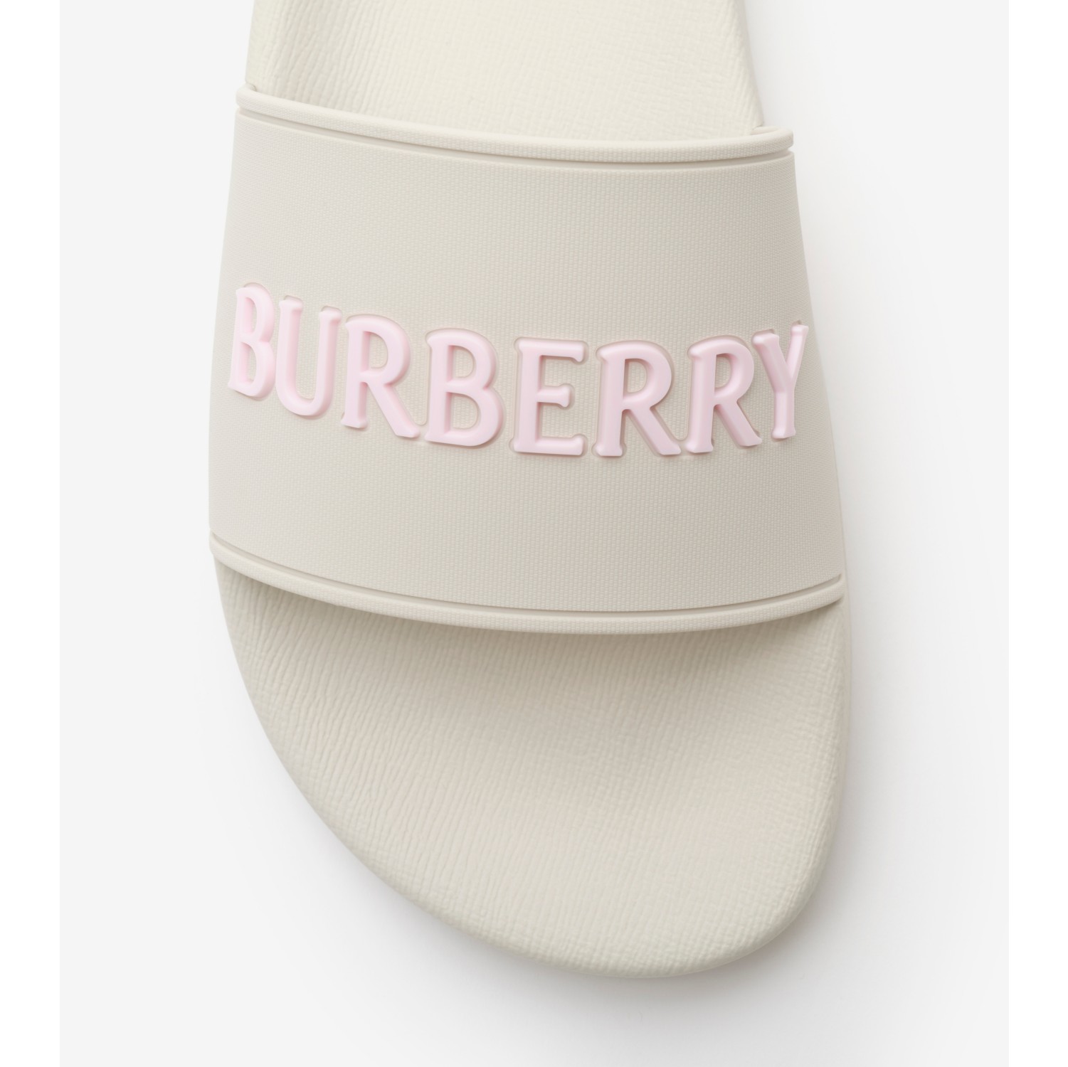 Logo Slides in Sandy beige/candyfloss pink - Women | Burberry® Official