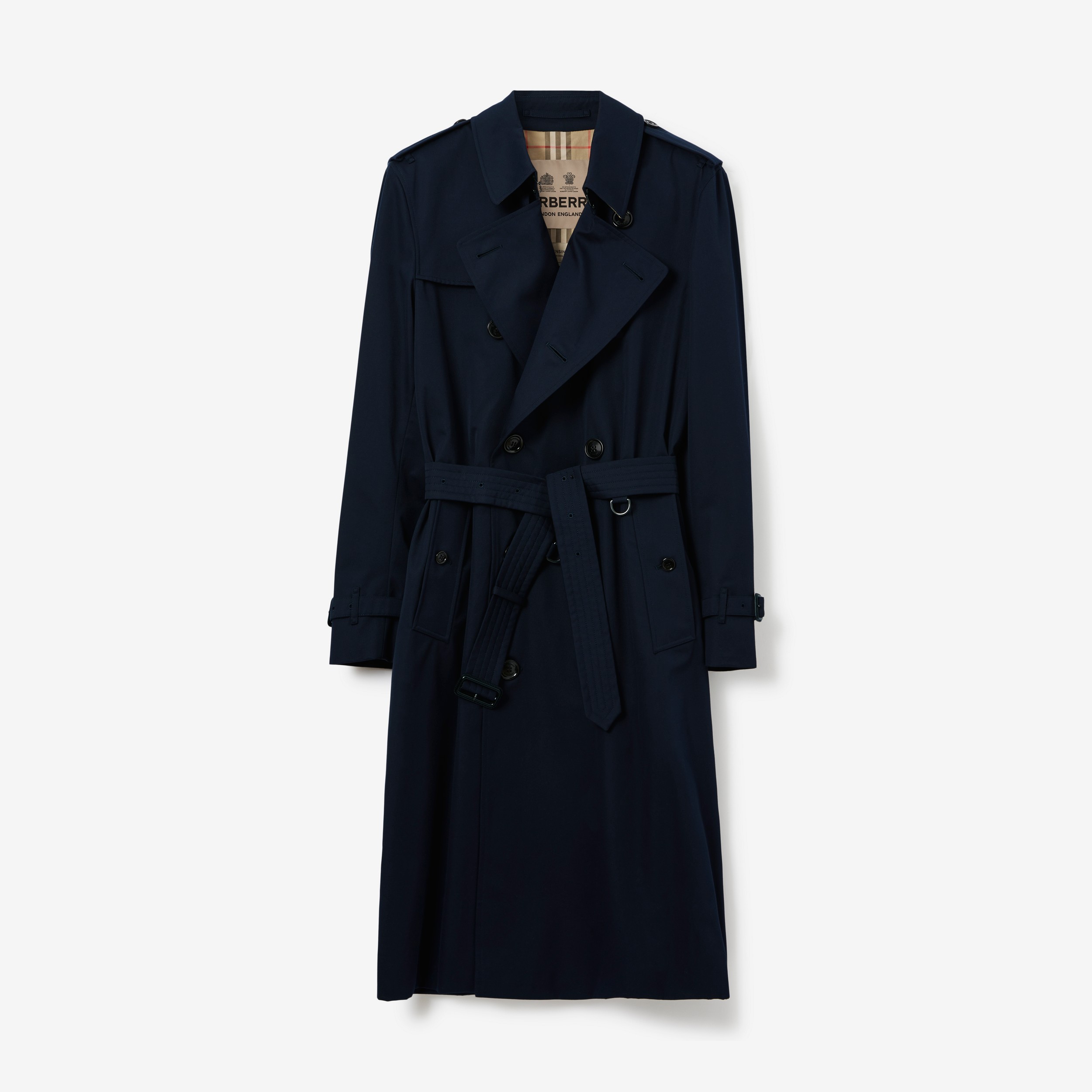 Trench coat Heritage largo de corte Kensington (Azul Penumbra) - Hombre | Burberry® oficial - 1
