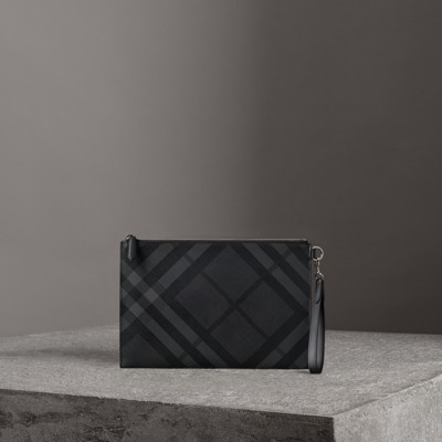 burberry london check pouch