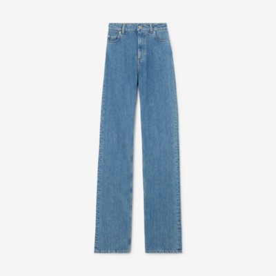 Shop Burberry Regular Fit Jeans In Mid Blue