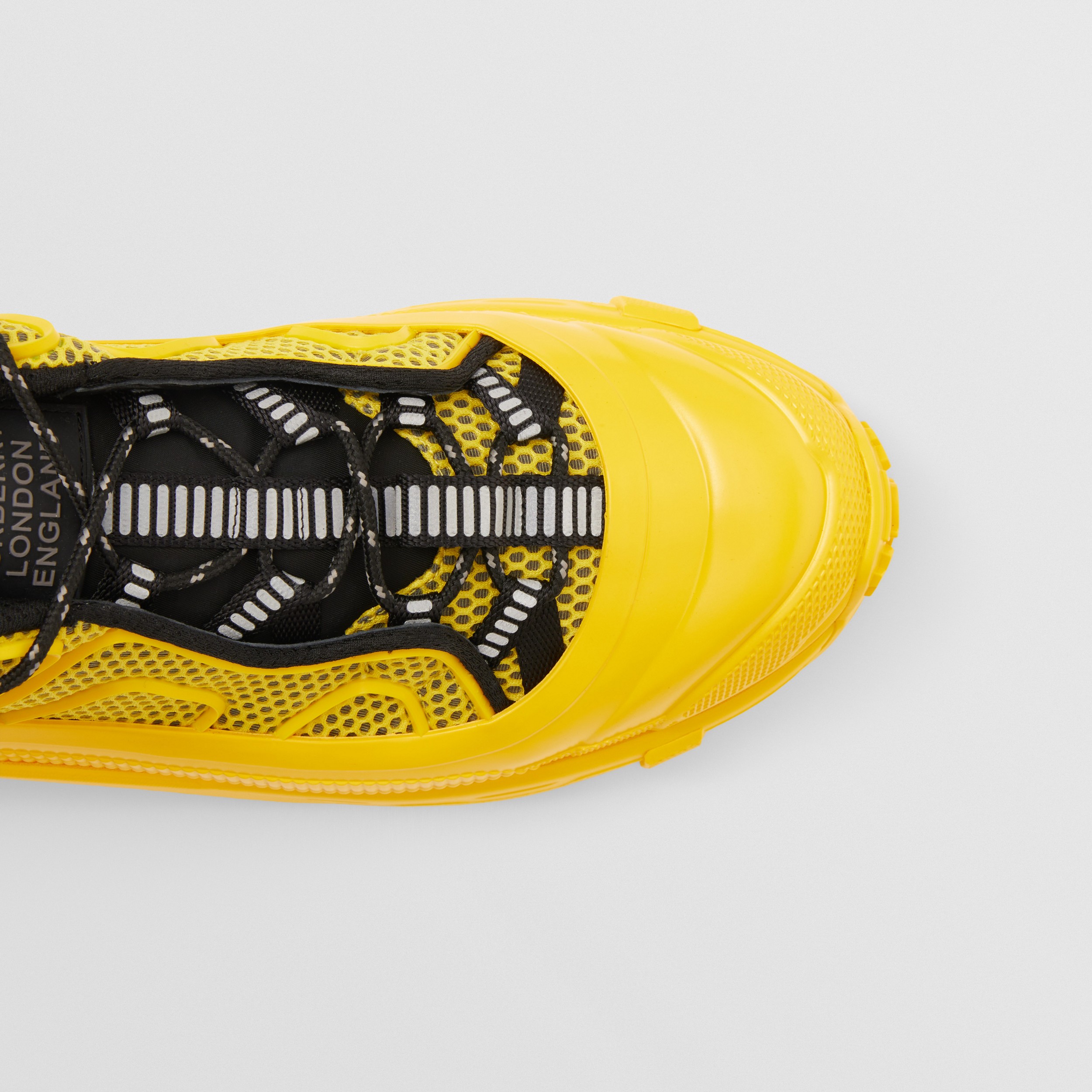 Mesh and Nylon Arthur Sneakers in Neon Yellow - Men | Burberry® Official - 2